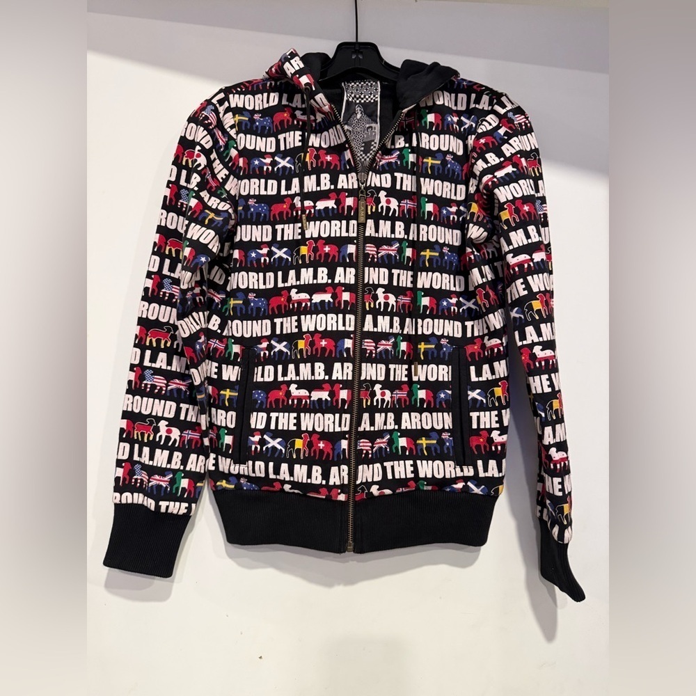 L.AMB Vintage Around The Wolrd Hoodie Size M